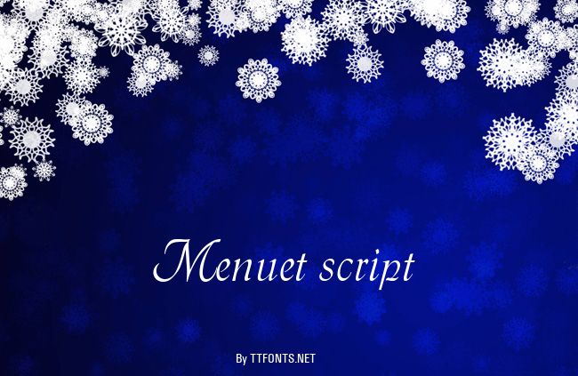 Menuet script example